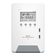 MPPT Solar Charge Controller 30A 12V/24V Dual USB Solar Controller with LCD Display for Solar Power Home