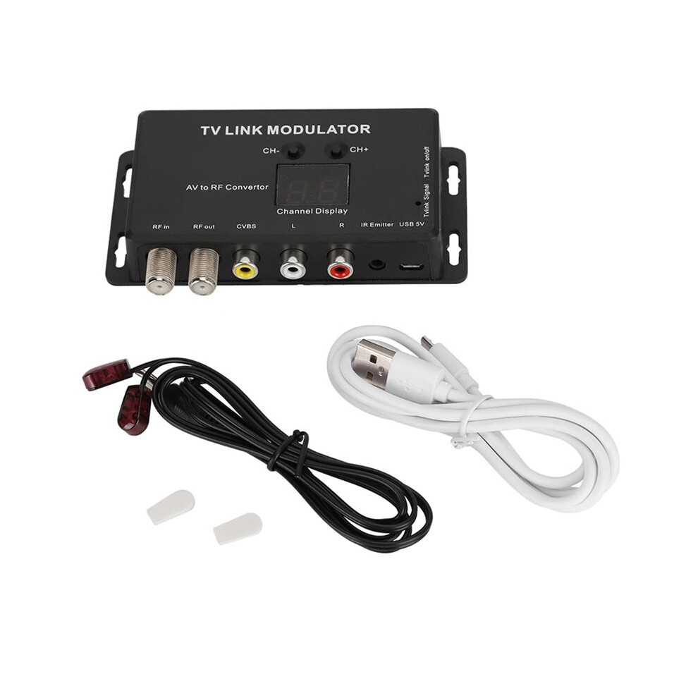 Tm70 Uhf Tv Link Modulator Av To Rf Converter Ir Extender With Channel Display Usb 5V 6132206224806