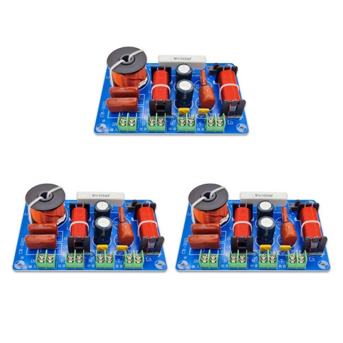 3-Pack High,Medium and Low Speaker Retrofit Crossover 3-Way Audio Adjustable Frequency Divider HiFi High Fidelity Filter