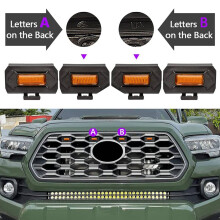 8 PZ LED Griglia Anteriore Luci per Tacoma Raptor TRD Off Road Sport 2020 2021 Lampade Griglia Esterna, Luce Ambra