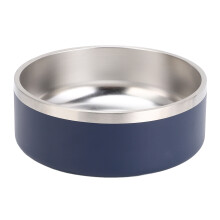 Large Blue 304 Stainless Steel Pet Bowl – Thickened, Anti Slip, Indoor Use