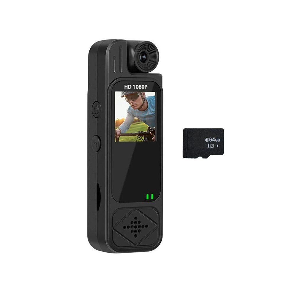 1080P Hd Sports Camera With 64Gb Tf Card Rotatable Infrared Night Vision Digital Video Recorder Recorder Body Camera 6032982491327