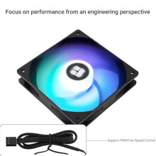TL-C12R-S V2 CPU Fan 120mm ARGB Case Cooler 4pin PWM Computer Reverse Fan with to 1500RPM Chassis Fan Black