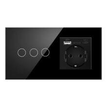 16A Wand Steckdose Touch Sensor Schalter Europa Russland Spanien Deutschland Kristall Glas Panel Home Verbesserung C EU Stecker