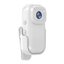 1080P Wifi Camera Portable Body Camera Action Cam Sport DV with Screen Video Recording Camera Back Clip - White