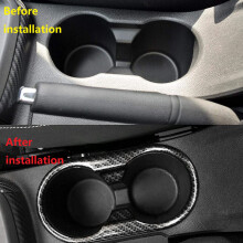 1 StüCk Auto Front Wasser Becher Halter Rahmen Dekoration Verkleidung Verkleidung für ZS 2017-2020 ZubehöR Kohle Faser Farbe