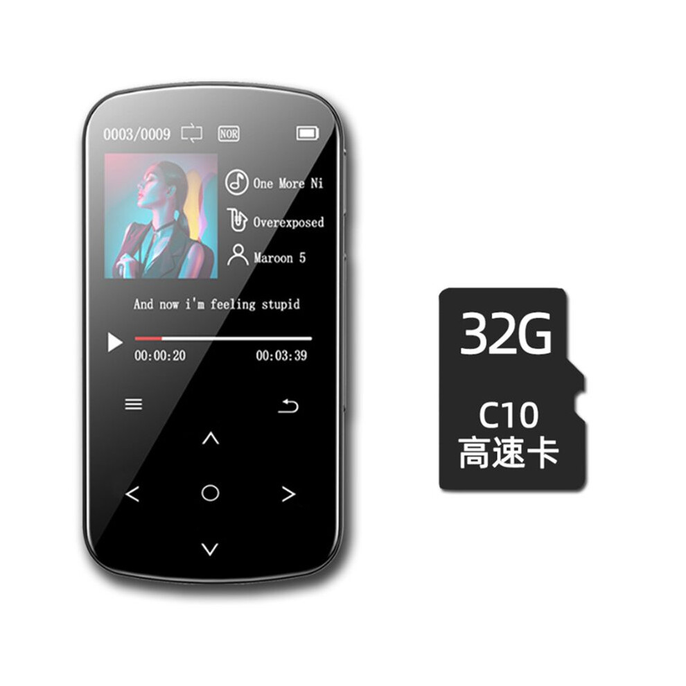 Benjie M9 Mp3 Player 32Gb Hifi Lossless Sound Clip Music Voice Recorder Fm Radio Black 6033075685265