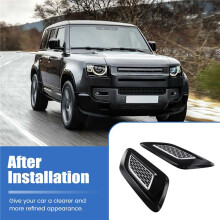 2 Stück Auto-Luftgitterabdeckung für Motorhaube mit Silber für Sport 2014-2017 LR052979 LR052981
