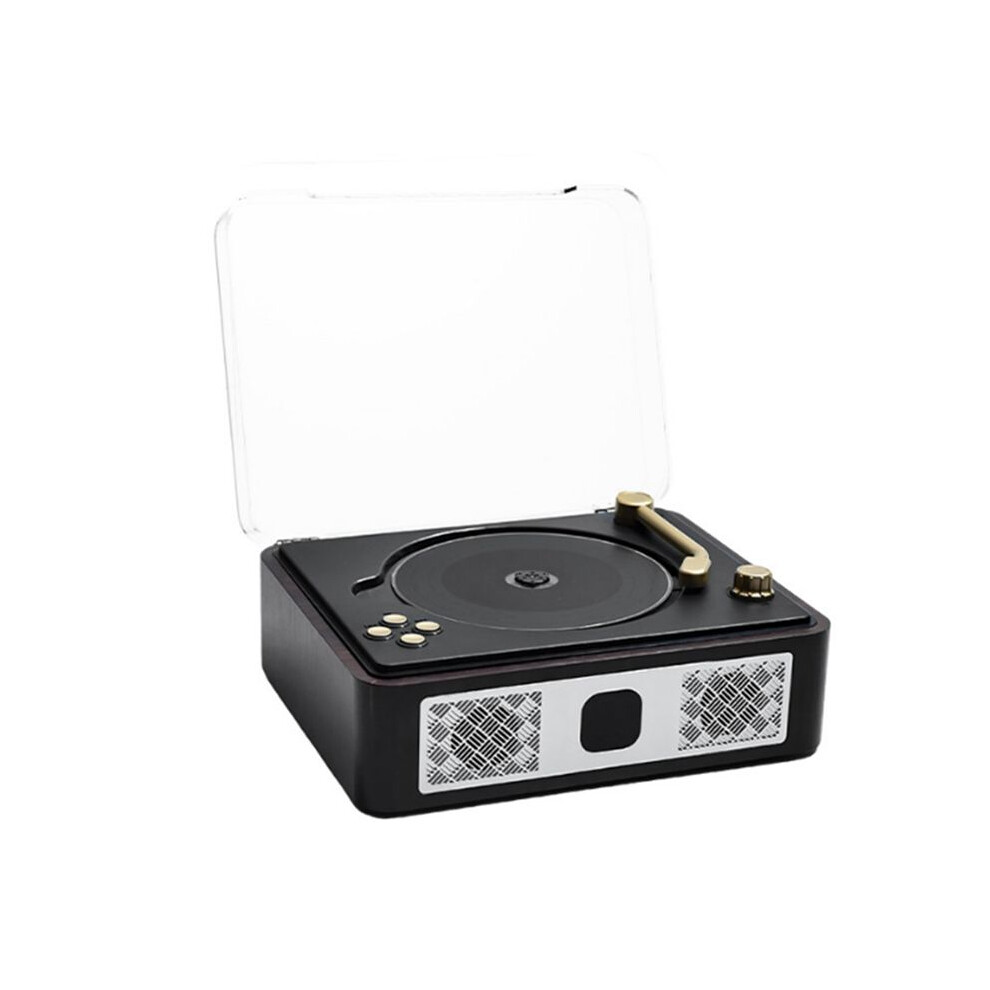 Desktop Cd Players For Home Built-In Speakers Rechargeable Headphone Jack Vintage Cd Player Brown/Black 6033286410717