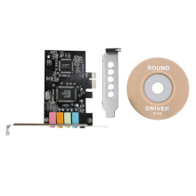 Carte son PCIe 5.1, PCI Express Surround 3D carte audio pour PC avec haute performance sonore directe et support bas profil