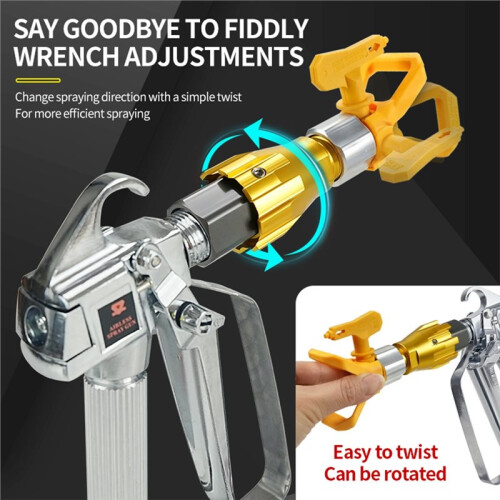 Universal Adapter 360 Degree Fan Pivot Rotation with Filter Airless Paint Sprayer Swivel Extension Controller 2