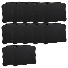 12-Pack Black PVC Basket Labels for Storage Bins, Clip-, Reusable, Erasable for Home and Office Organization