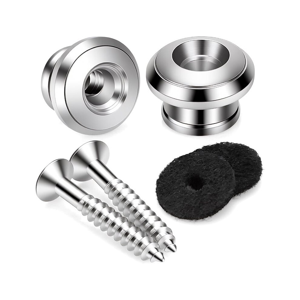 2 Pcs Guitar Strap Locks Buttons, Mushroom Style Guitar Strap Lock Buttons, Electric Guitar Strap Locks 4711820452691