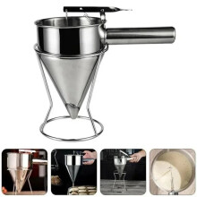 600ml Cone-Shaped Stainless Steel Funnel Dispenser Dough Pancake Dispenser Octopus Fish Home Kitchen BakingTools