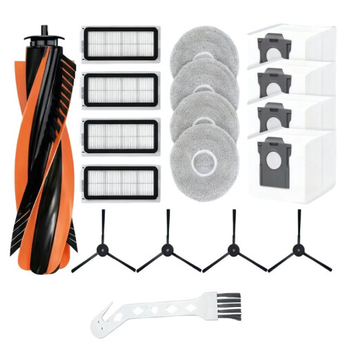 18 Pcs for Cecotec Conga X70 Sweeping Machine Accessories Main Side Brush Mop Filter Dust Bags