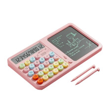 Colorful Voice Calculator with Writing Tablet Flexible Keyboard Design for Office School College Students Rainbow