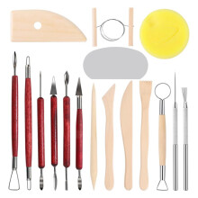 17PCS Clay Sculpting Tools with Wire Pottery Modeling Ceramics Polymer Tools Set for Air Dry Clay Carving