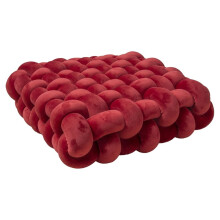 Knot Pillows Square Plush Throws Soft Accent Pillows Decoration Cushion for Couch Home Living Room Bedroom Sofa Red