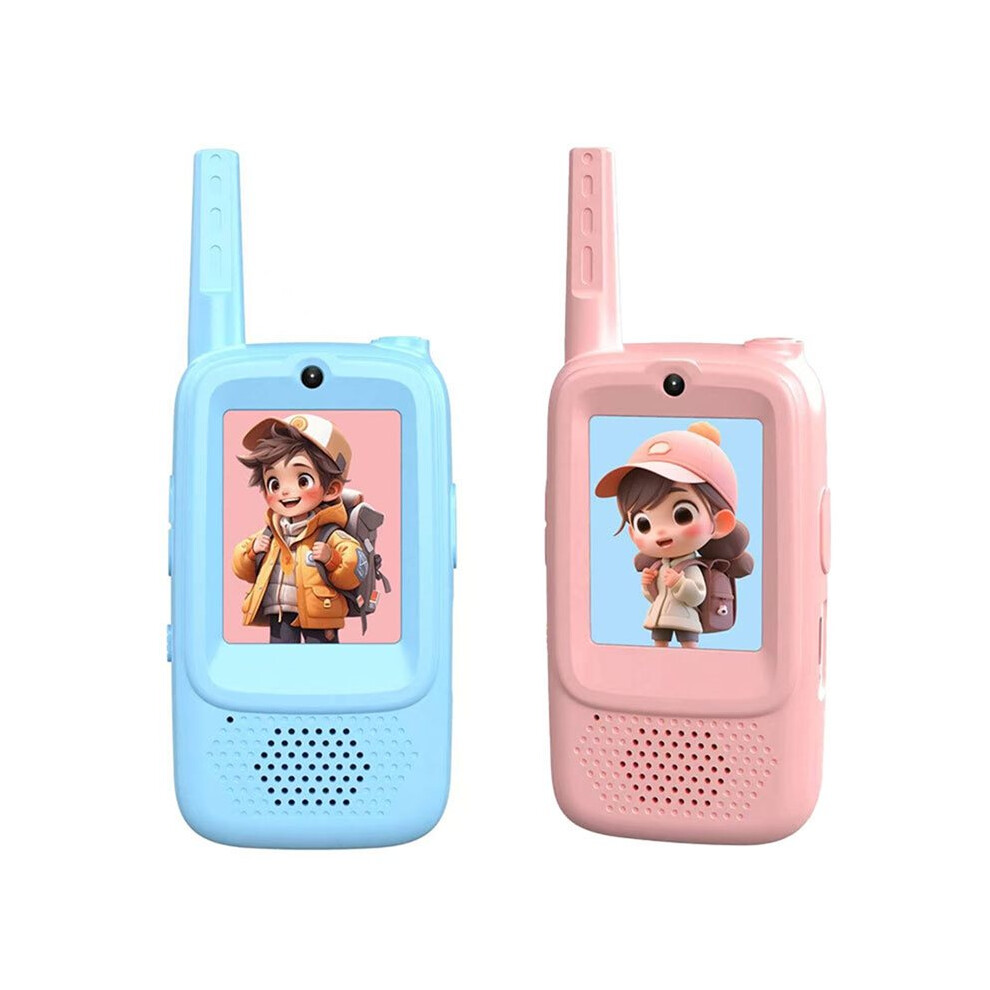 2Pcs Video Walkie Talkies For Kids Handheld Intercom Wifi Walkies Talkies Voice Changing For Camping Travel Tauoh