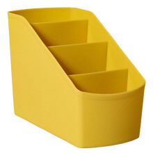 Bureau-Organizer met 4 Compartimenten, Kunststof, Multifunctionele Pen, Potlood, Afstandsbedieninghouder, Stationaire Organizer, Geel