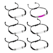 6Pcs Glass Vial Pendant Bracelet Adjustable Bracelet with Glass Openable Container Friendship Memorial Bracelet