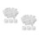 Worgeous  2 Pcs Toothpaste Cap Replacement Caps Dispense Travel White 8