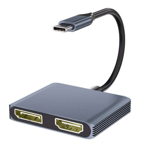 Hub Type-C Compatibile con  + Splitter DP 4K 60HZ Espansione Multischermo Docking Station Type-C per Laptop e Telefono 1