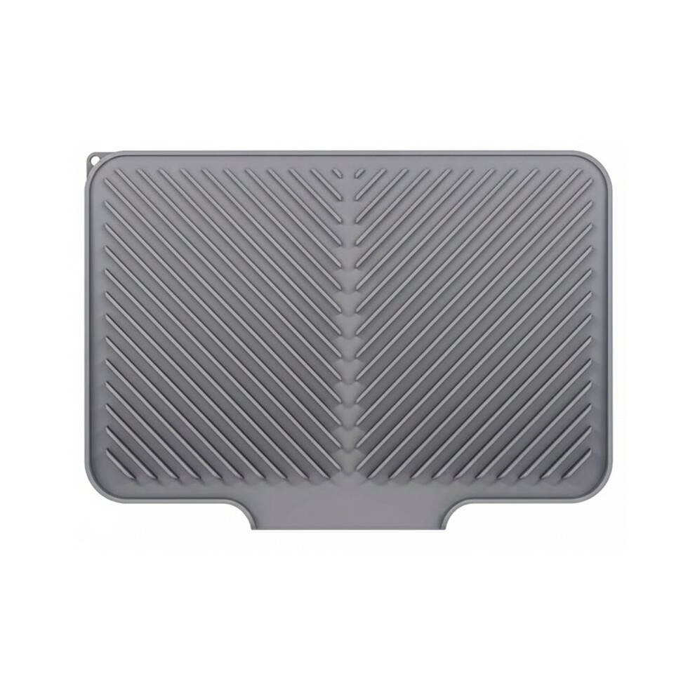 Tauoh Dish Drying Mat Kitchen Counter - Silicone Dish Drying Pad With Built-In Drain For Sink, Refrigerator And Drawer Liner