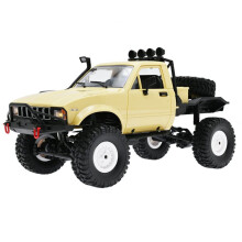 WPL C14 RC Car 1:16 2.4G 4WD Remote Control Pick- Truck Controllable LED Light Electric Toy Off-Road Vehicle Yellow