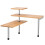 Bamboo Kitchen Countertop Organizer Corner Shelf Storage Display Bathroom Makeup Dresser Table with Hooks Space Saving 1