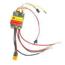 Controlador Eletrônico de Velocidade (ESC) de 30A com Dois Canais para Motores Escovados de Carros, Barcos e Veículos de Esteira RC, com Entrada de