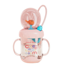 Whale Fountain Tumbler with Handle 220ML Fun Whale Squirt Cup Leak Proof Water Bottle with Straw B