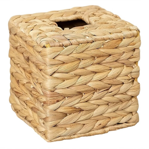 Rustic Tissue Box - Square Holder for Tissues - Handcrafted Accent for Home & Office Decor. 1