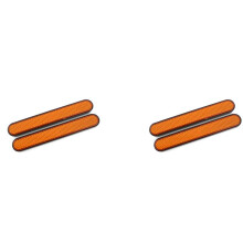 2X Motorcycle Front Fork Reflector Sticker Lower Legs Slider Safety Warning for Softail Sportster 883 1200 Yellow