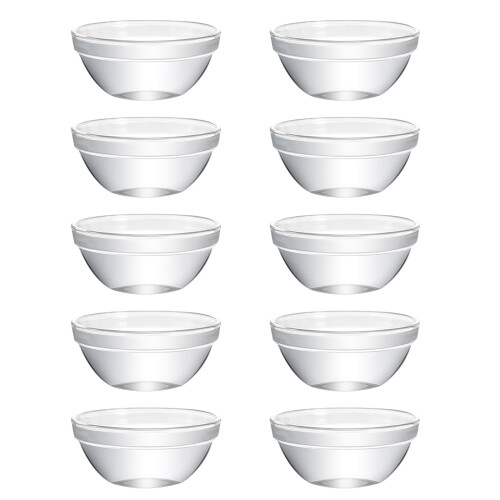 40Pcs Small Glass Bowls Stackable Clear Prep Bowls for Salad Dessert 1