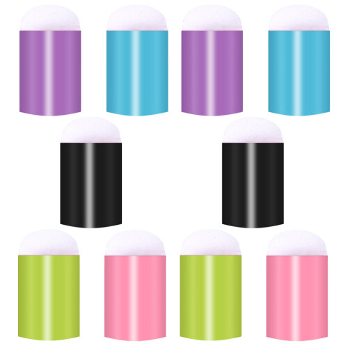 30Pcs Nail Brush Sponge Heads Assorted Color Dotting Pen Replacement 1