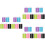 30Pcs Nail Brush Sponge Heads Assorted Color Dotting Pen Replacement 8