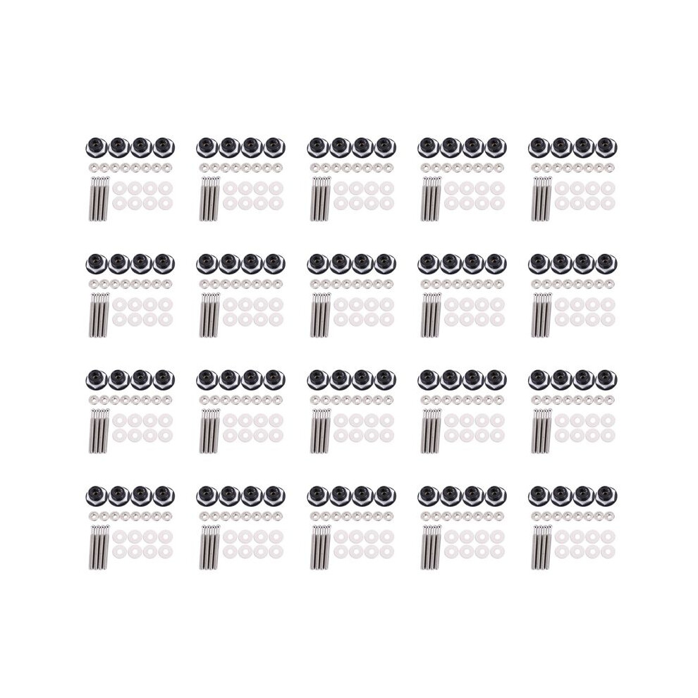 80X Push Button Quick Release Car Hood Bonnet Pin Lock Bumper Clip Black 4711285621922