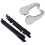 1pair for   W203 C-Class C230 03-07 Front Left and Right Door Pull Handles & 2Pcs Front Bumper Bracket End 1