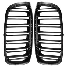 2PCS Carbon Fiber Style Car Front Kidney Grill Grille Fit for 2 Series F45 F46 2018-2021