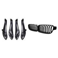 Inner Doors Panel Handle Pull Trim Cover with Front Hood Kidney Grille Grill for- 3 Series F30 11-19