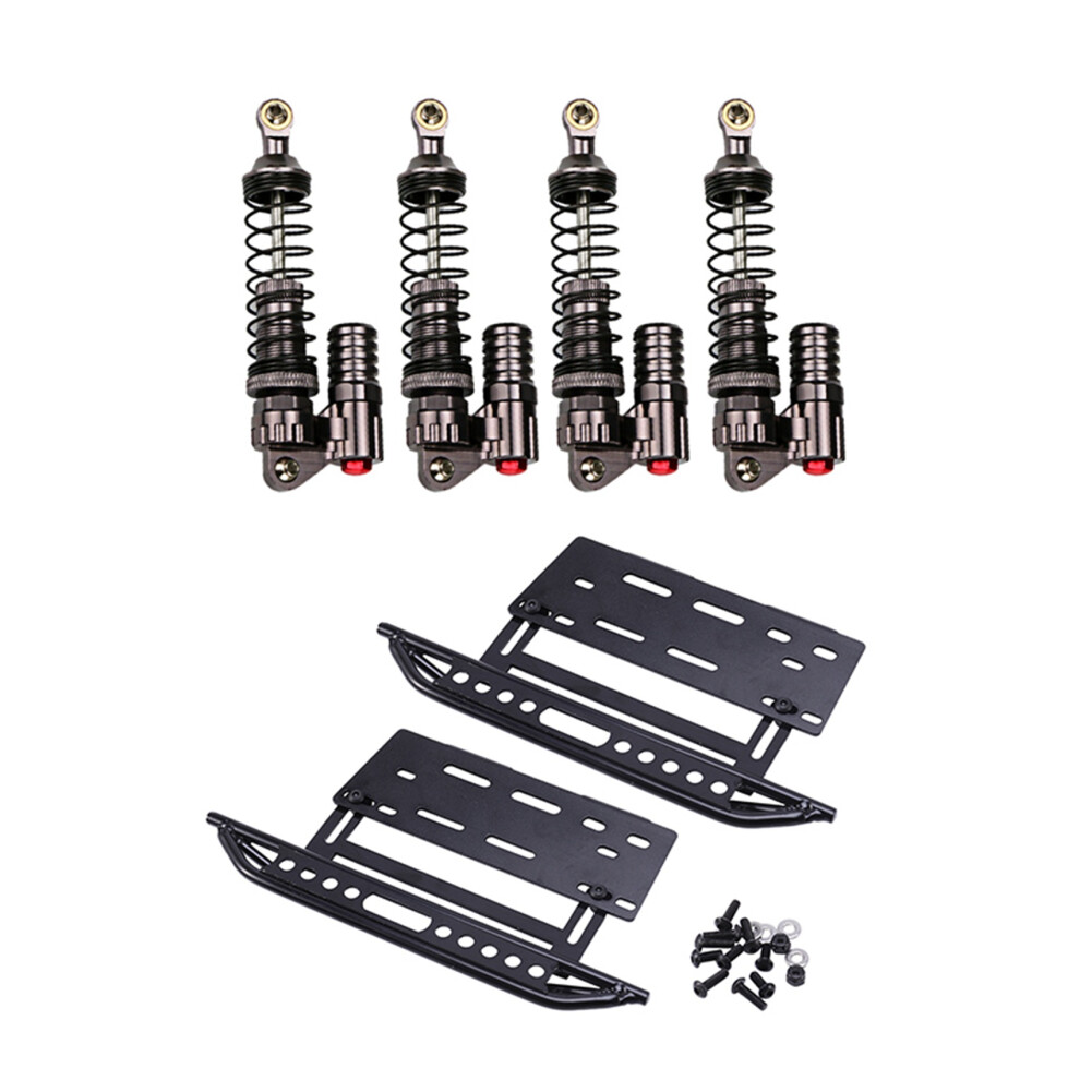 4Pcs Aluminium Alloy 90Mm Absorber Shocks With Metal Side Step Side Pedal Foot-Plate Sliders 4711684859834