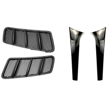 Rear Side Wing Roof Spoiler Stickers with 2X Side Hood Air Vent Grille Cover,for - W166 ML GL Class 12-18