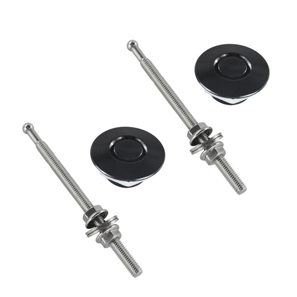 2X Quick Release  License Plate Lock Clip 1.25 Inch Diameter Aluminum Alloy Lock Clip Kit 4 Inch Long (Black)-image-OPC-PTQSQCR-NEW