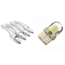 10Pc LED T10 W5W COB SMD License Light Bulb & 4x Door Handle Cover Refit Stickers for Sportage MK3 SL 2010-2015