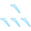 4Pcs Sky-Blue Household Cat Feeder Convenient Reusable Feeding Spoon 4
