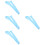 4Pcs Sky-Blue Household Cat Feeder Convenient Reusable Feeding Spoon 9