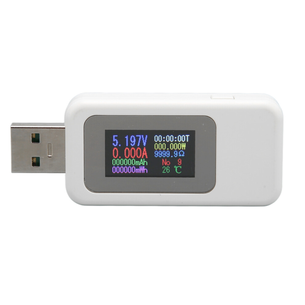 Usb Tester Multimeter 0-6.5A 4-30V Colour Lcd 7444352426591