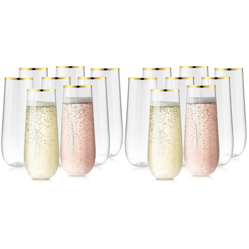 16 Pcs Cups Plastic Goblet Drinks Cups Bar Party Cups Unbreakable Cups 1