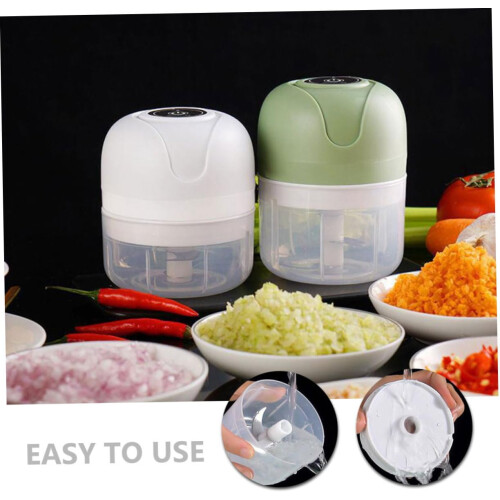 Electric Garlic Chopper Mini Food Processor for Quick Vegetable Cutting USB Rechargeable Kitchen Tool 2